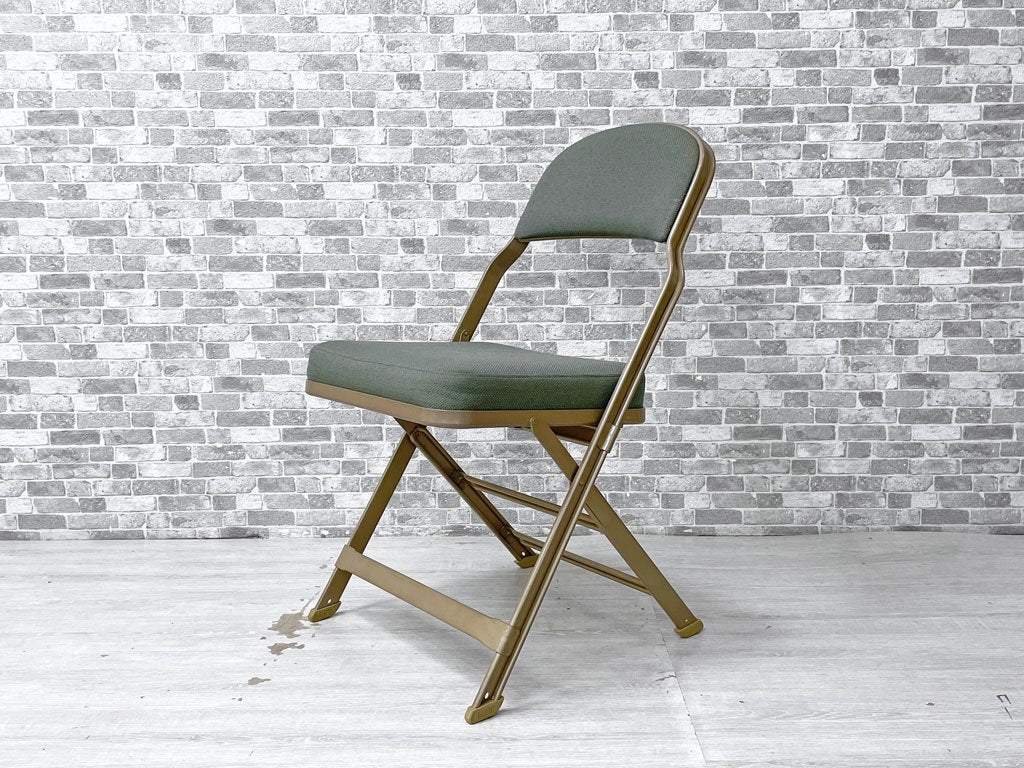 クラリン CLARIN フォールディングチェア FOLDING CHAIR フルクッション 折りたたみ グリーン インダストリアル アメリカ製 US家具 P.F.S.取扱 ●