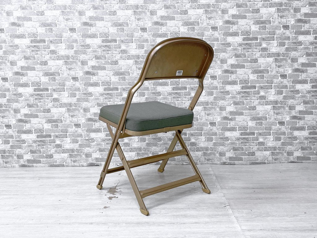 クラリン CLARIN フォールディングチェア FOLDING CHAIR フルクッション 折りたたみ グリーン インダストリアル アメリカ製 US家具 P.F.S.取扱 ●