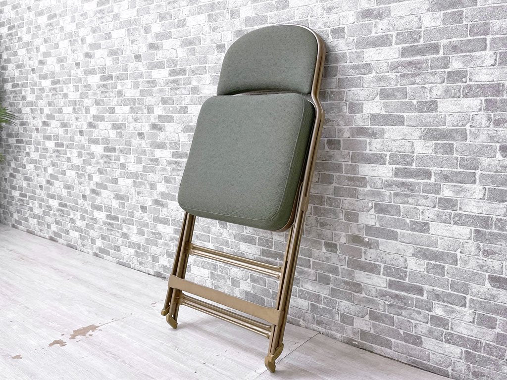 クラリン CLARIN フォールディングチェア FOLDING CHAIR フルクッション 折りたたみ グリーン インダストリアル アメリカ製 US家具 P.F.S.取扱 ●