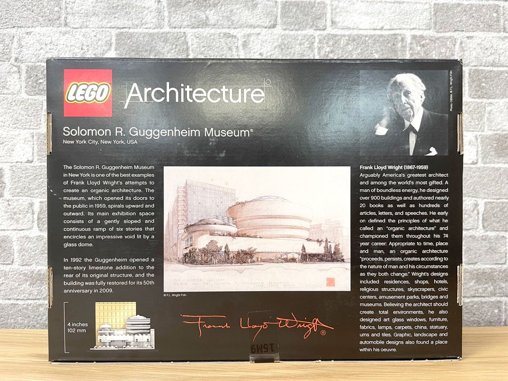 レゴ LEGO アーキテクチャー Architecture グッゲンハイム美術館 Guggenheim 21004 フランク・ロイド・ライト 箱付き 未開封品 サイン入り デンマーク ●