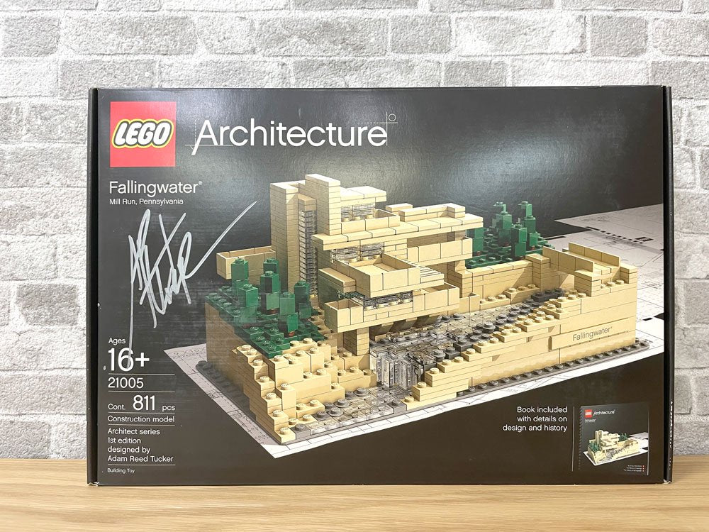 レゴ LEGO アーキテクチャー Architecture 落水荘 カウフマンズ邸 Fallingwater 21005 フランク・ロイド・ライト 箱付き 未開封品 サイン入り デンマーク ●