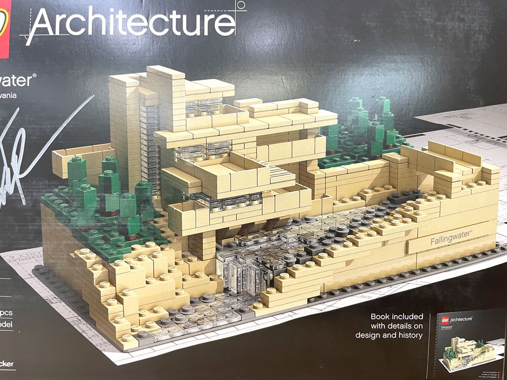 レゴ LEGO アーキテクチャー Architecture 落水荘 カウフマンズ邸 Fallingwater 21005 フランク・ロイド・ライト 箱付き 未開封品 サイン入り デンマーク ●