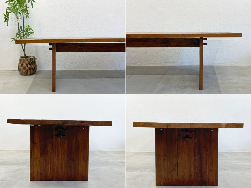 イデー IDEE パシフィックコレクション Pacific Collection フィオーレ テーブル FIORE TABLE オールドチーク無垢材 テーブル幅300ｃｍ 〓