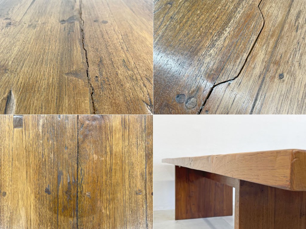 イデー IDEE パシフィックコレクション Pacific Collection フィオーレ テーブル FIORE TABLE オールドチーク無垢材 テーブル幅300ｃｍ 〓