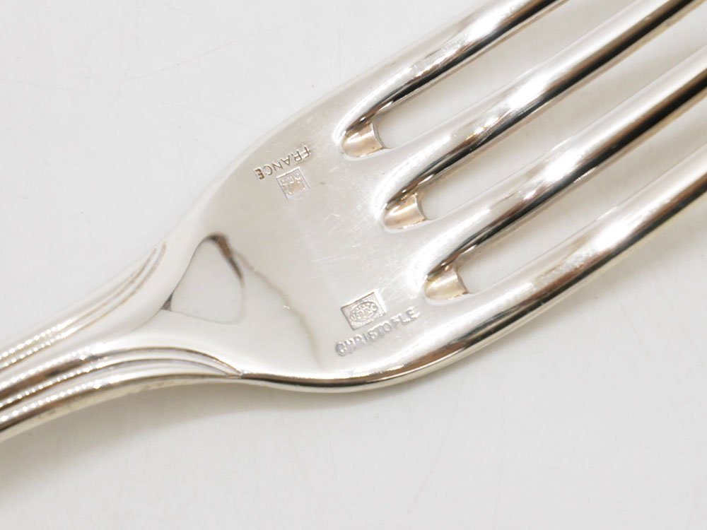 クリストフル CHRISTOFLE アルビ ALBI シルバーコーティング 銀食器 カトラリー スプーン フォーク ナイフ 3本セット C ●