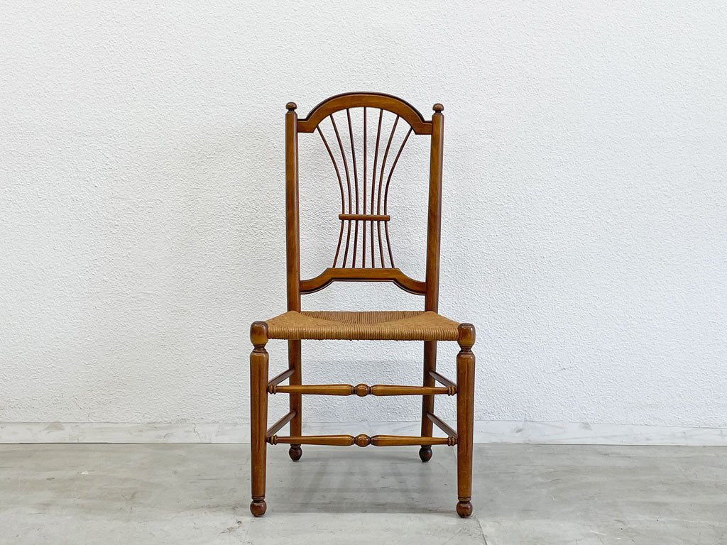 アーリーアメリカン シーフバック サイドチェア Sheaf Back Side Chair ダイニングチェア ラッシ張り 〓