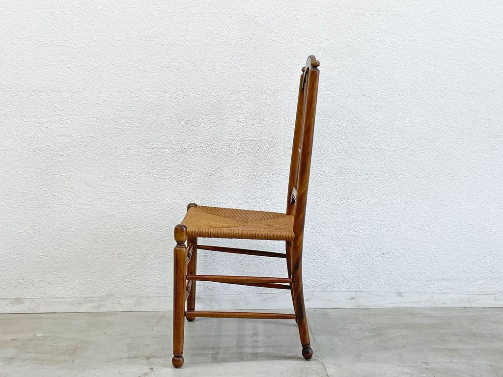 アーリーアメリカン シーフバック サイドチェア Sheaf Back Side Chair ダイニングチェア ラッシ張り 〓