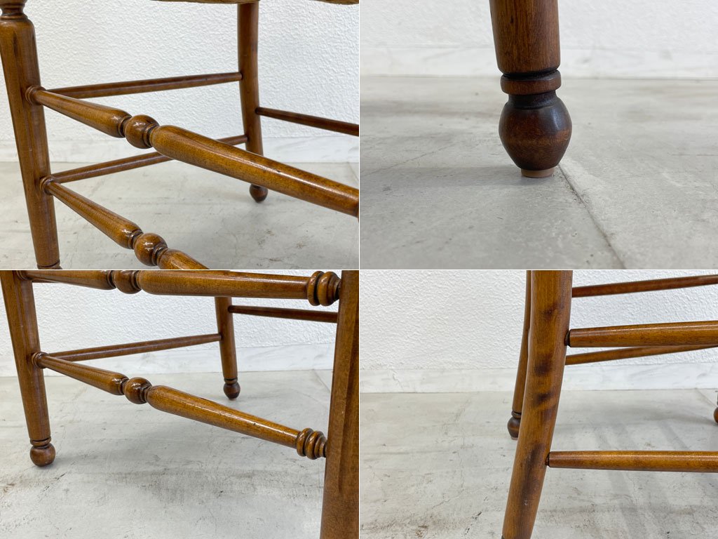 アーリーアメリカン シーフバック サイドチェア Sheaf Back Side Chair ダイニングチェア ラッシ張り 〓