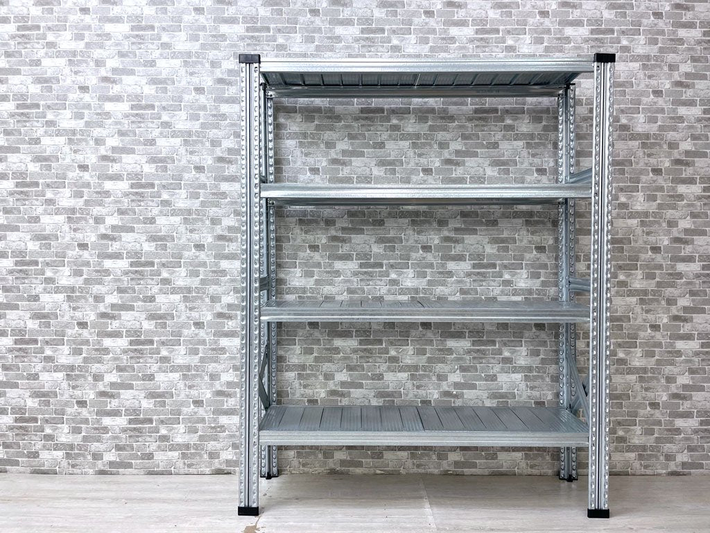 メタルシステム METALSISTEM SUPER123 スチールシェルフ STEEL SHELF 4段 アスプルンド取扱い インダストリアル W128cm 定価￥32,100- ●