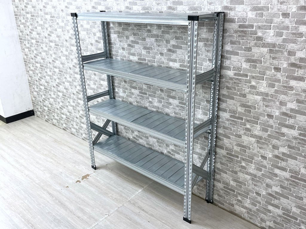 メタルシステム METALSISTEM SUPER123 スチールシェルフ STEEL SHELF 4段 アスプルンド取扱い インダストリアル W128cm 定価￥32,100- ●