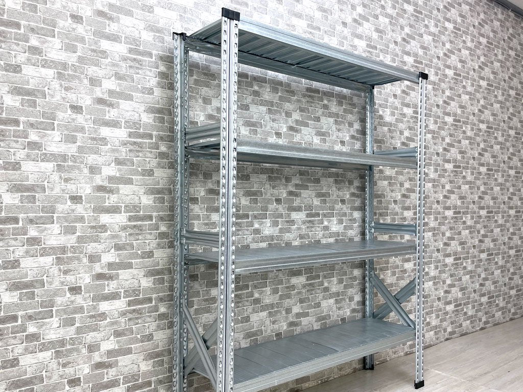 メタルシステム METALSISTEM SUPER123 スチールシェルフ STEEL SHELF 4段 アスプルンド取扱い インダストリアル W128cm 定価￥32,100- ●