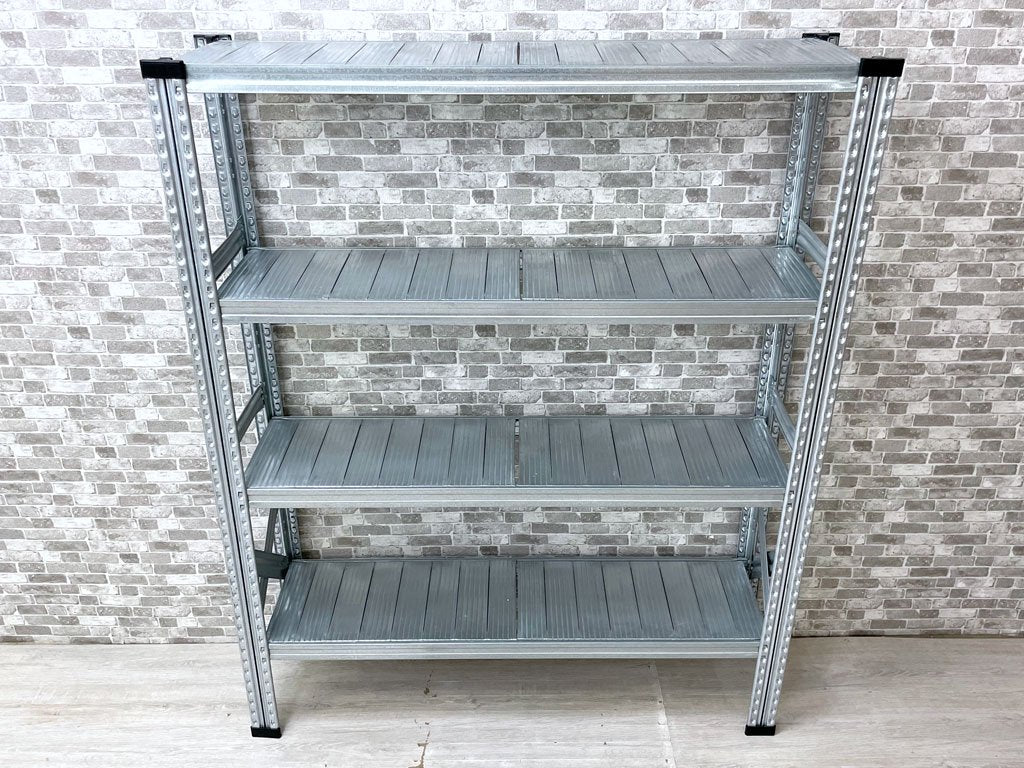 メタルシステム METALSISTEM SUPER123 スチールシェルフ STEEL SHELF 4段 アスプルンド取扱い インダストリアル W128cm 定価￥32,100- ●