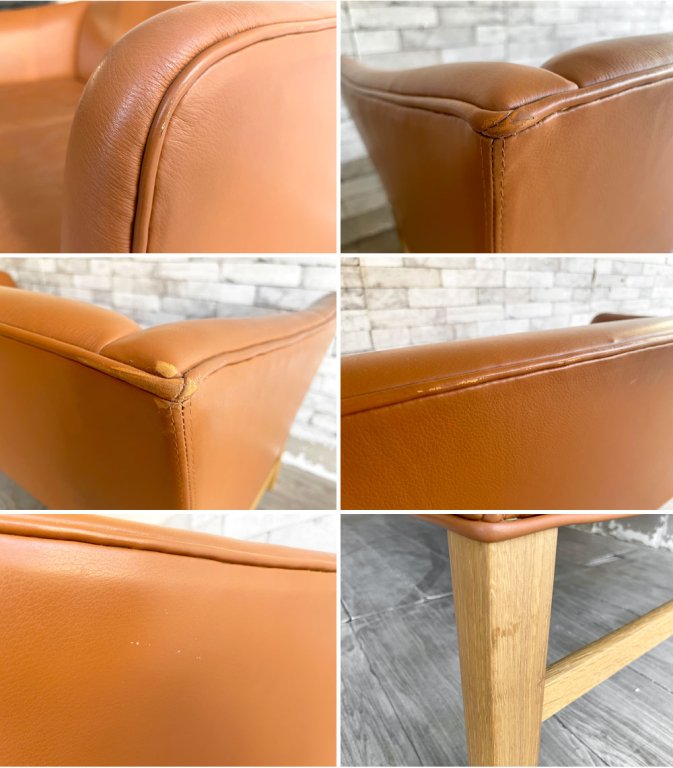 カールハンセン＆サン Carl Hansen & Son OW602 レザーソファ 2シーター オーレ・ヴァンシャー Ole Wanscher デザイン 定価：1,157,200円 ●