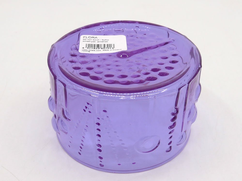 イッタラ iittala フローラ Flora ボウル Φ8cm アメジスト オイバ・トイッカ Oiva Toikka スコープ Scope別注 廃番 希少 北欧食器 フィンランド C ●