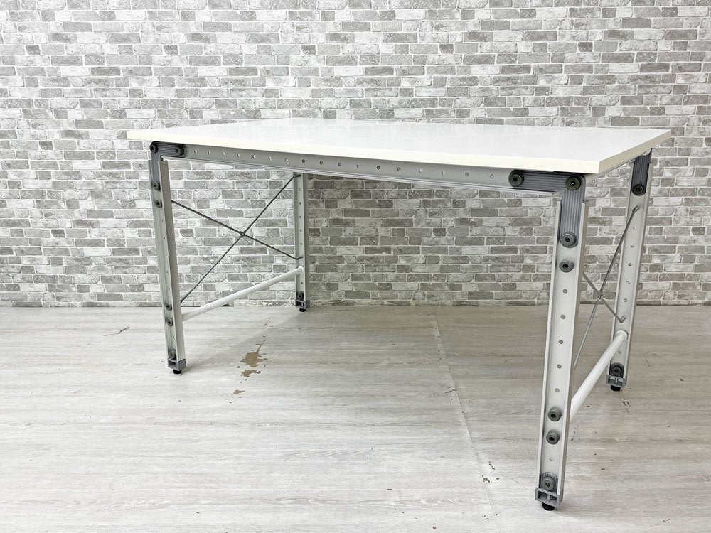 m-Do! i DESK COLOR Type オーダーメイド システムデスク ワークテーブル 作業台 W120cm メラミン化粧板 アルミフレーム 定価約7万円 ●