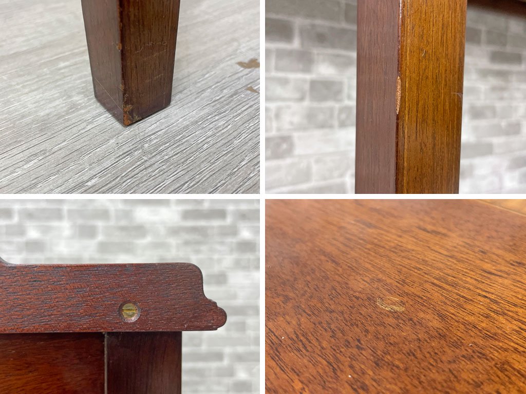 UKビンテージ Vintage コンソールテーブル デスク 抽斗付き W81.5cm 象嵌細工 インレイ SOUTH DEVON FURNITURE ●