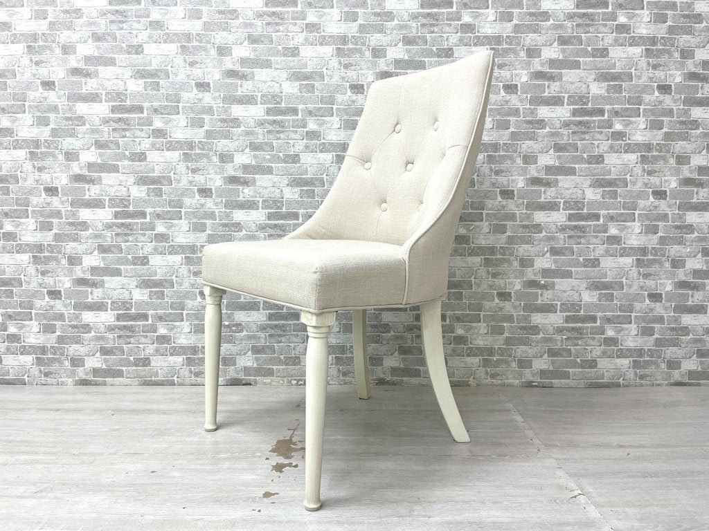 あずまや 東谷 クラッシーチェア Classy Chair ダイニングチェア ラバーウッド ファブリック ベージュ クラシカルデザイン CL-471BE 定価￥41,800- B ●