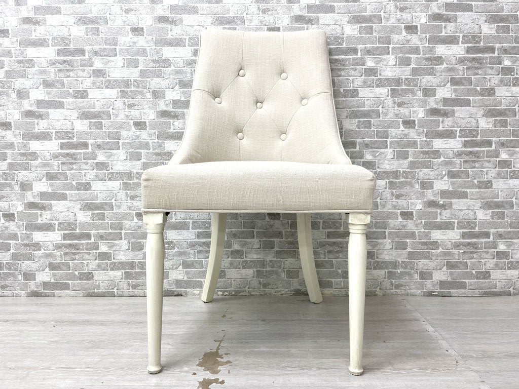 あずまや 東谷 クラッシーチェア Classy Chair ダイニングチェア ラバーウッド ファブリック ベージュ クラシカルデザイン CL-471BE 定価￥41,800- B ●