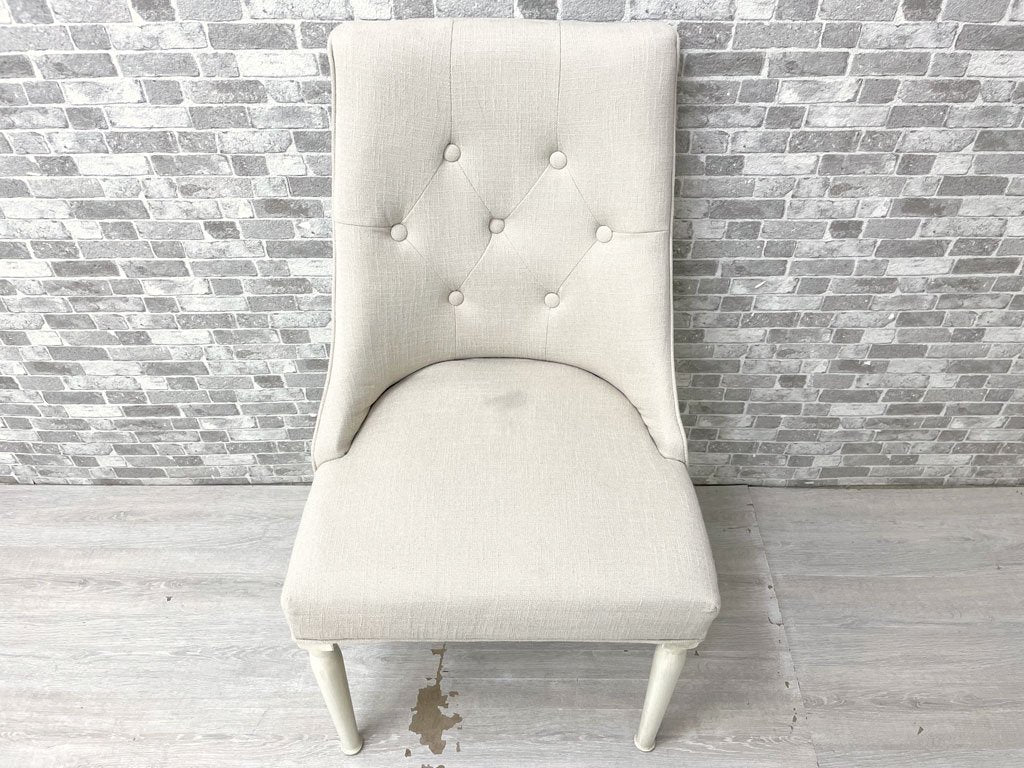 あずまや 東谷 クラッシーチェア Classy Chair ダイニングチェア ラバーウッド ファブリック ベージュ クラシカルデザイン CL-471BE 定価￥41,800- B ●