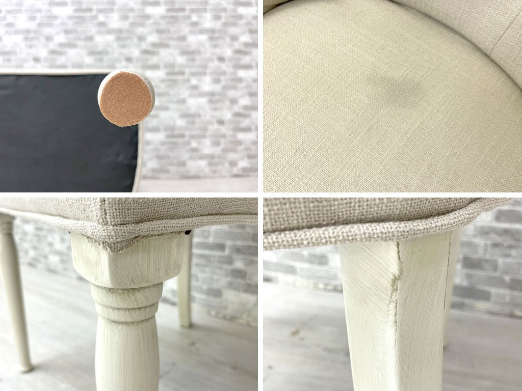 あずまや 東谷 クラッシーチェア Classy Chair ダイニングチェア ラバーウッド ファブリック ベージュ クラシカルデザイン CL-471BE 定価￥41,800- B ●