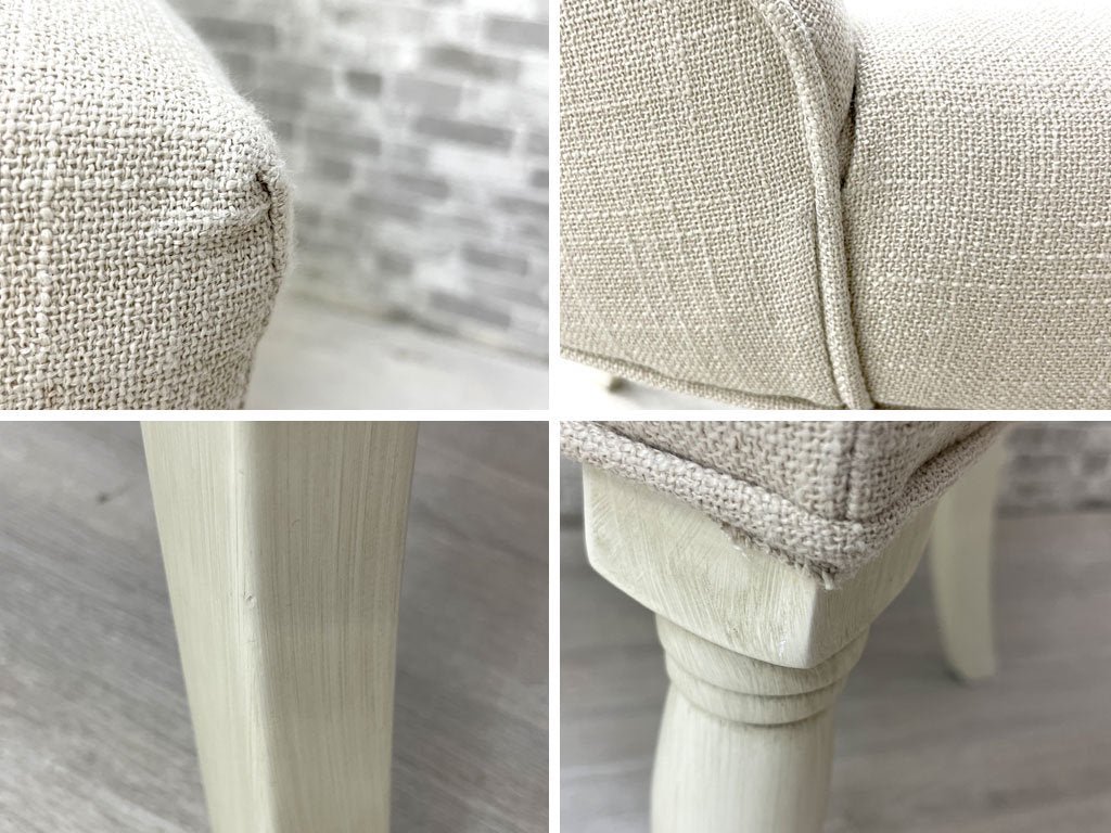 あずまや 東谷 クラッシーチェア Classy Chair ダイニングチェア ラバーウッド ファブリック ベージュ クラシカルデザイン CL-471BE 定価￥41,800- B ●
