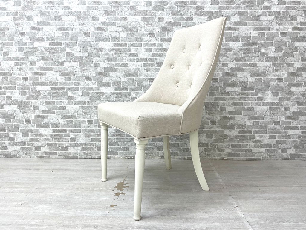 あずまや 東谷 クラッシーチェア Classy Chair ダイニングチェア ラバーウッド ファブリック ベージュ クラシカルデザイン CL-471BE 定価￥41,800- A ●