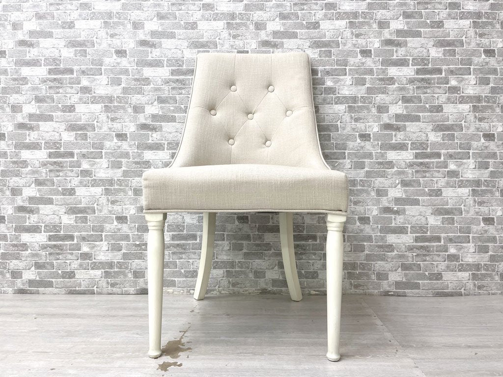 あずまや 東谷 クラッシーチェア Classy Chair ダイニングチェア ラバーウッド ファブリック ベージュ クラシカルデザイン CL-471BE 定価￥41,800- A ●