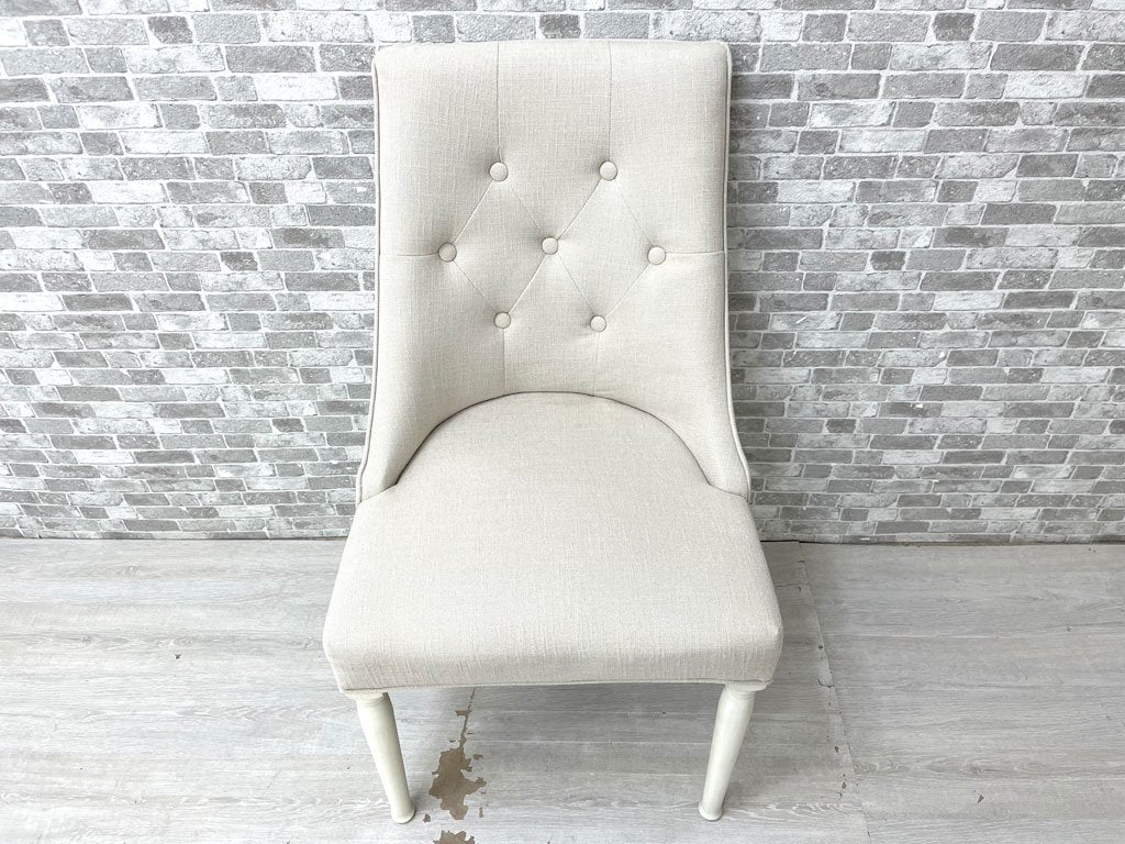 あずまや 東谷 クラッシーチェア Classy Chair ダイニングチェア ラバーウッド ファブリック ベージュ クラシカルデザイン CL-471BE 定価￥41,800- A ●