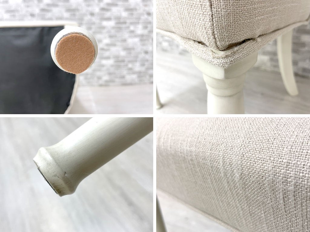 あずまや 東谷 クラッシーチェア Classy Chair ダイニングチェア ラバーウッド ファブリック ベージュ クラシカルデザイン CL-471BE 定価￥41,800- A ●