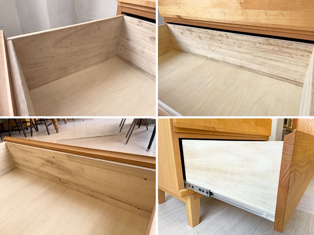 岡製作所 大川家具 モニカ ライティングビューロー デスク アルダー無垢材 W90cm 参考価格:142,000円★