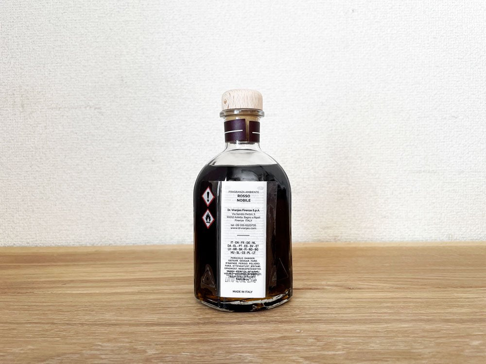 ドットール・ヴラニエス DR. VRANJES ロッソノービレ Rosso Nobile ディフューザー ルームフレグランス 250ml スティック付 イタリア 定価￥11,550- ◎