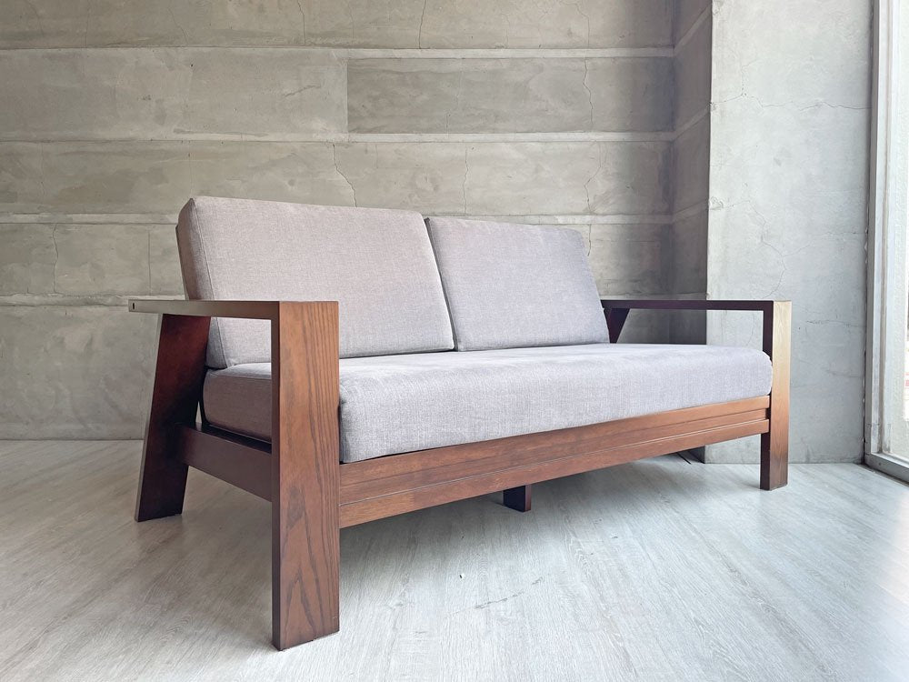 エーフラット a.Flat ウッドソファ Wood sofa v02 2人掛けソファ 替えカバー付き アジアンスタイル 定価￥201,707- ♪