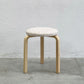 アルテック artek スツール 60×ミナ ペルホネン タンバリン Stool60 3本脚 バーチ材 ナチュラル アルヴァ・アアルト フィンランド 〓