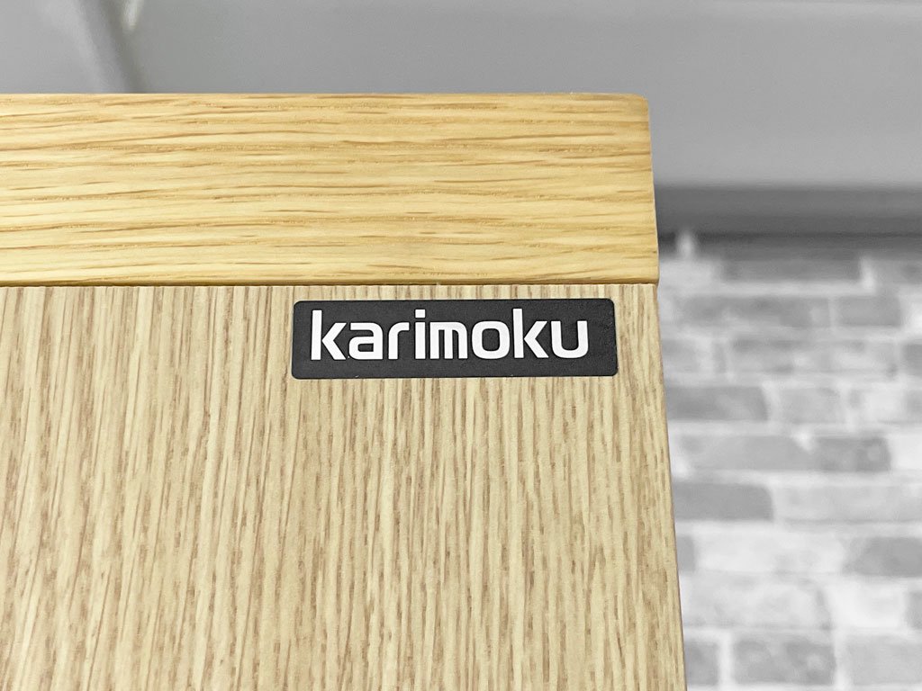 カリモク karimoku 書棚 HU2405 7段 ブックシェルフ ピュアオーク色 ナチュラル オープンシェルフ スリムラック 本棚 コード穴 W60cm 定価￥110,000- ●