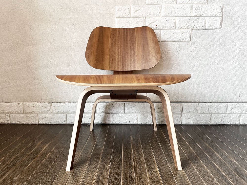 ハーマンミラー Herman Miller プライウッドラウンジチェア LCW ウッドレッグ ウォールナット C&R イームズ ミッドセンチュリー ◎