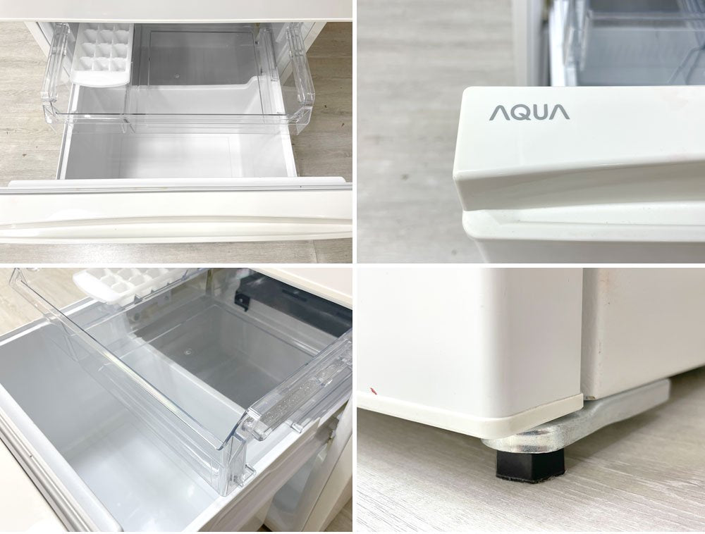 アクア AQUA 冷凍冷蔵庫 AQR-BK18H 2ドア 右開き 184L W52cm ホワイト 2019年製 ●