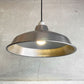 パシフィックファニチャーサービス P.F.S 14" LAMP SHADE Brushed Steel ソケット＆コード ホーロー ペンダントライト オリジナルカラー インダストリアル ♪