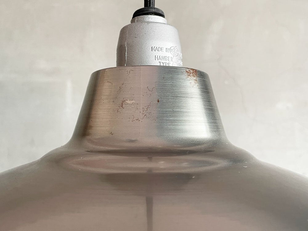 パシフィックファニチャーサービス P.F.S 14" LAMP SHADE Brushed Steel ソケット＆コード ホーロー ペンダントライト オリジナルカラー インダストリアル ♪