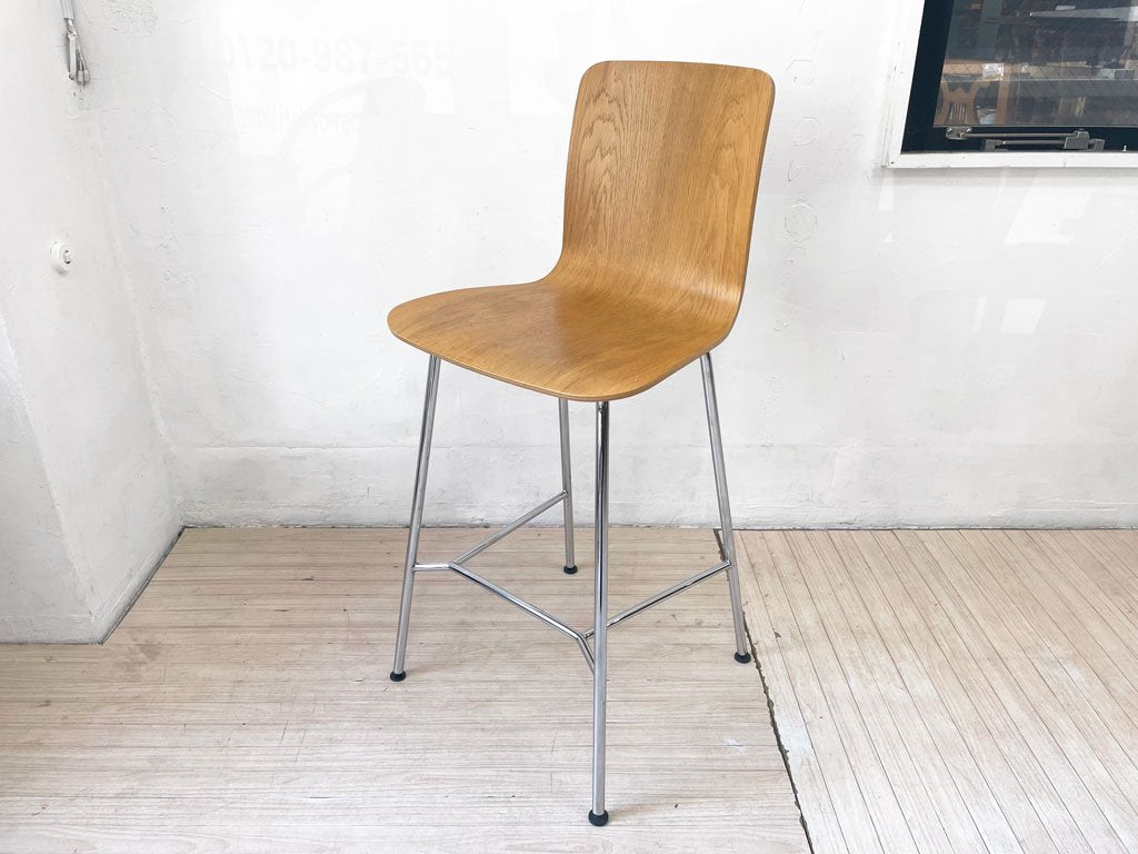 ヴィトラ Vitra ハルプライスツール HAL PLY STOOL ミディアム ハイスツール カウンターチェア オーク材 ジャスパー・モリソン 定価 \80,300- ★