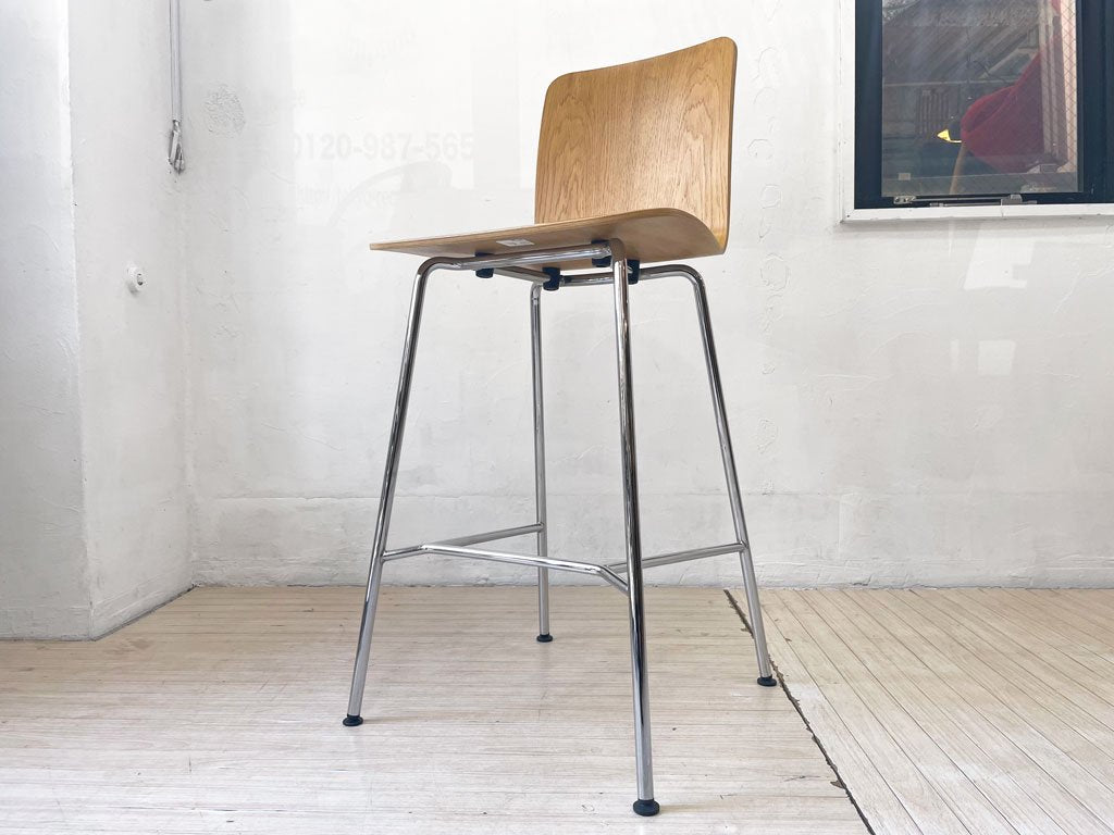 ヴィトラ Vitra ハルプライスツール HAL PLY STOOL ミディアム ハイスツール カウンターチェア オーク材 ジャスパー・モリソン 定価 \80,300- ★