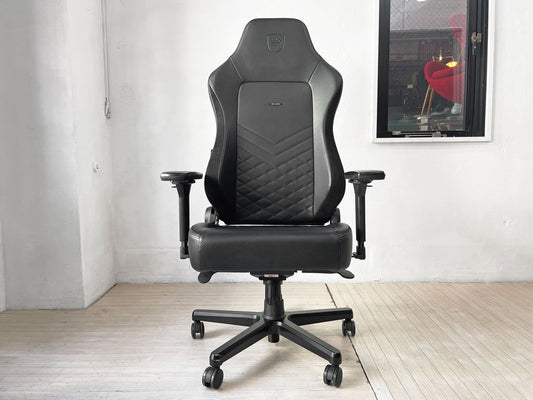 ノーブルチェアーズ noblechairs ヒーロー HERO ゲーミングチェア デスクチェア リクライニング PUレザー ブラック 昇降 キャスター クッション×2付き 定価 \73,830- ★