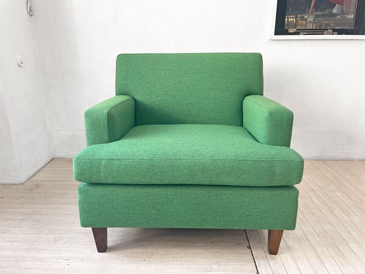 パシフィックファニチャーサービス P.F.S. スタンダード A ソファ STANDARD A SOFA アームチェア 1P 一人掛け ラウンジチェア グリーン系 ファブリック 張替済 ★