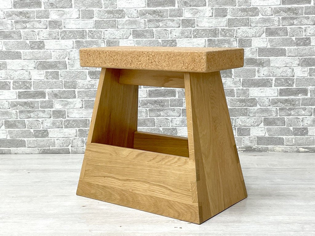 イデー IDEE 踏み台 スツール FUMIDAI Stool Natural コルクシート化粧板 オーク材 ナチュラル 希少廃番 定価￥33,899- ●