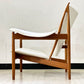 ワンコレクション Onecollection チーフテン チェア Chieftain Chair ラウンジチェア チーク材 本革 ホワイト フィン・ユール Finn Juhl 北欧 デンマーク ●