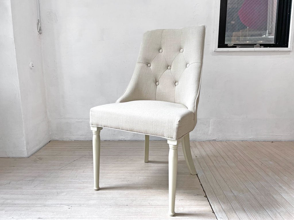 あずまや 東谷 クラッシーチェア Classy Chair ダイニングチェア ラバーウッド ファブリック ベージュ クラシカルデザイン CL-471BE 定価￥41,800- B ★
