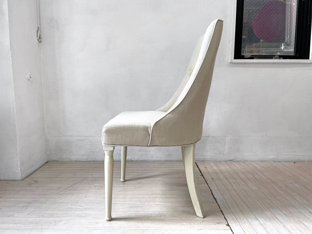 あずまや 東谷 クラッシーチェア Classy Chair ダイニングチェア ラバーウッド ファブリック ベージュ クラシカルデザイン CL-471BE 定価￥41,800- B ★