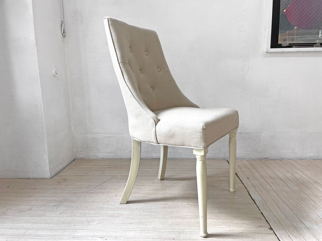 あずまや 東谷 クラッシーチェア Classy Chair ダイニングチェア ラバーウッド ファブリック ベージュ クラシカルデザイン CL-471BE 定価￥41,800- B ★
