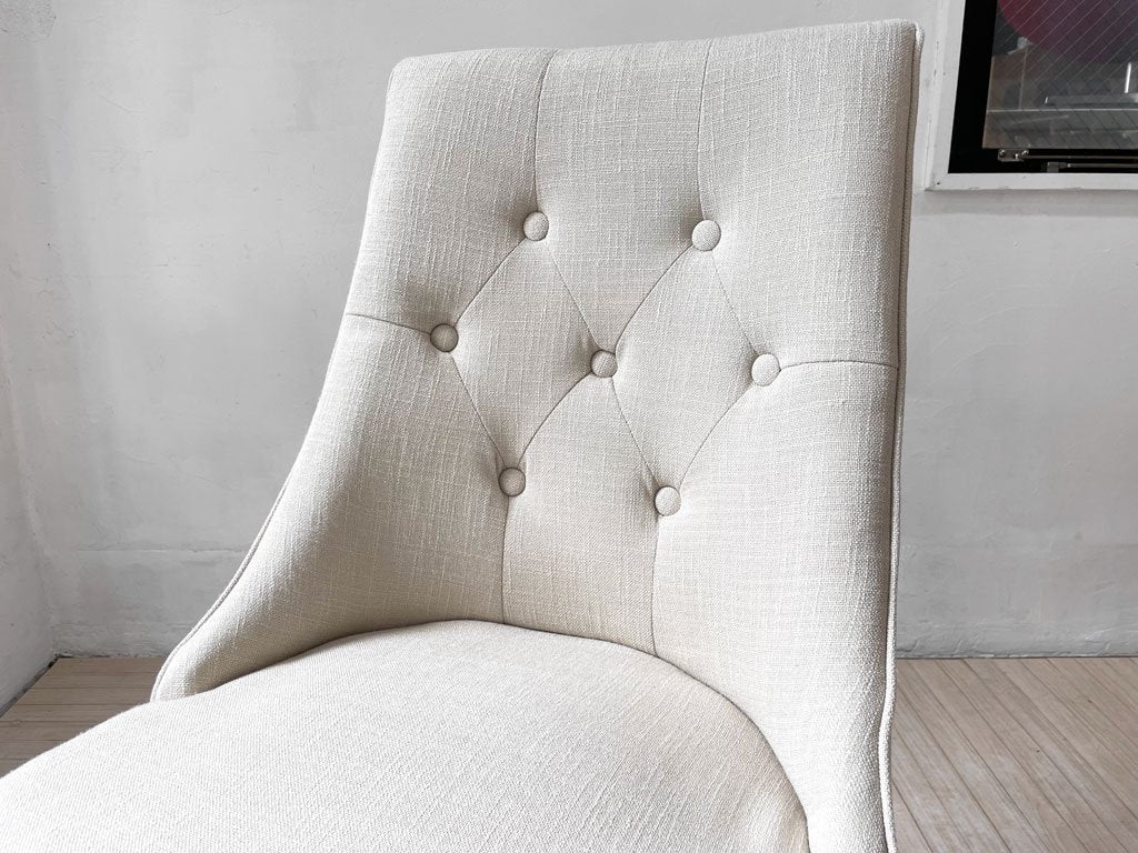 あずまや 東谷 クラッシーチェア Classy Chair ダイニングチェア ラバーウッド ファブリック ベージュ クラシカルデザイン CL-471BE 定価￥41,800- B ★