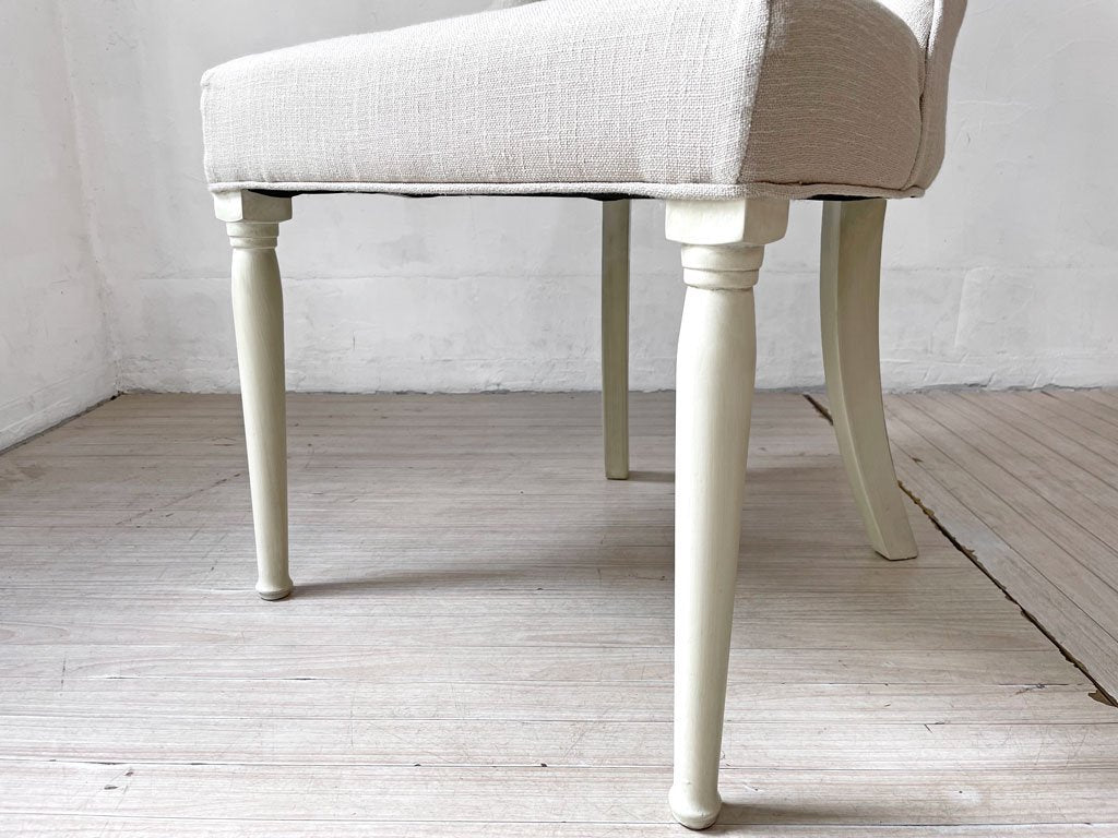 あずまや 東谷 クラッシーチェア Classy Chair ダイニングチェア ラバーウッド ファブリック ベージュ クラシカルデザイン CL-471BE 定価￥41,800- B ★