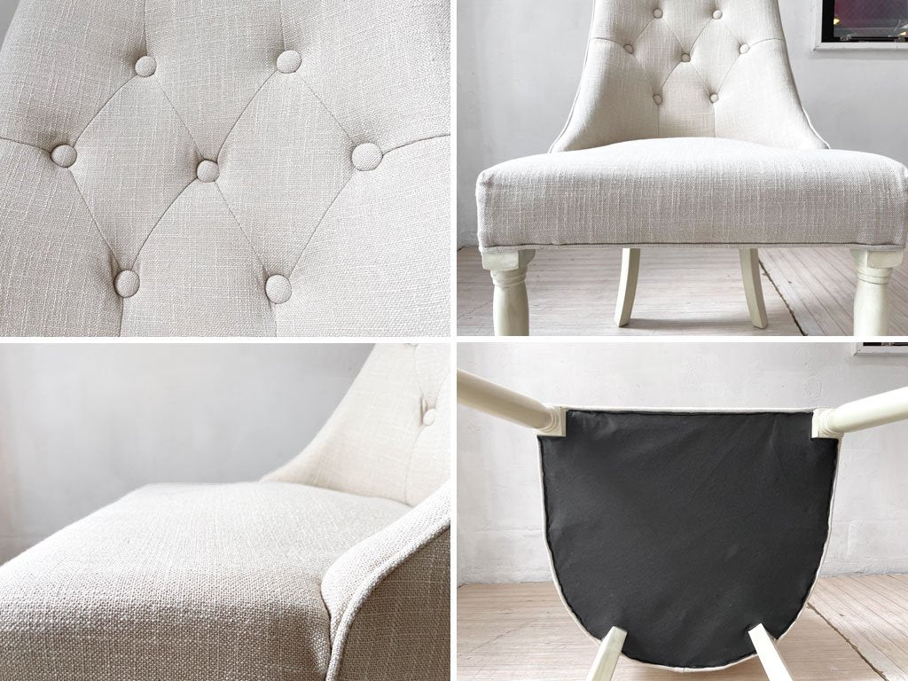 あずまや 東谷 クラッシーチェア Classy Chair ダイニングチェア ラバーウッド ファブリック ベージュ クラシカルデザイン CL-471BE 定価￥41,800- B ★
